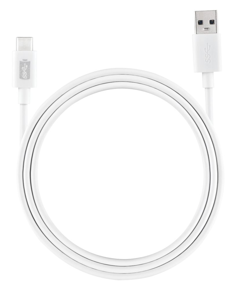 Masterplug USB-A to USB-C Charging Cable 1m - Screwfix