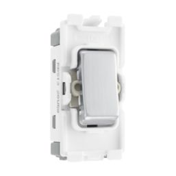 British General Nexus Grid 20A Grid Intermediate Switch Brushed Steel