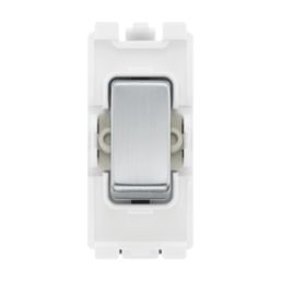 British General Nexus Grid 20A Grid Intermediate Switch Brushed Steel