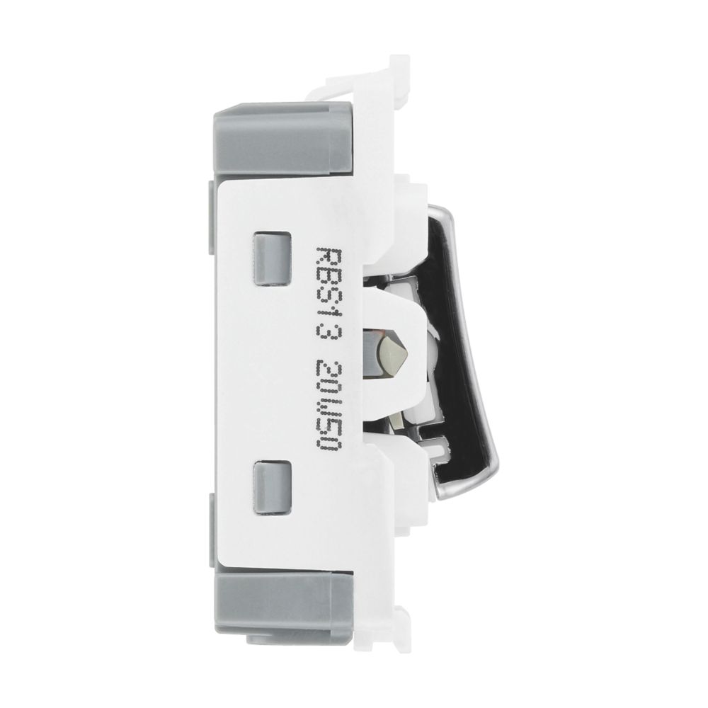 British General Nexus Grid 20A Grid Intermediate Switch Brushed