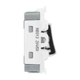 British General Nexus Grid 20A Grid Intermediate Switch Brushed Steel