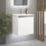 Newland  Double Door Wall-Mounted Vanity Unit with Basin Gloss White 500mm x 370mm x 540mm