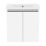 Newland  Double Door Wall-Mounted Vanity Unit with Basin Gloss White 500mm x 370mm x 540mm