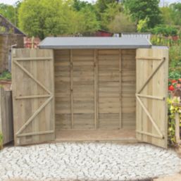 Shire  6' x 2' 6" (Nominal) Pent Overlap Timber Garden Store