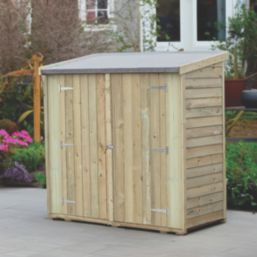 Shire  6' x 2' 6" (Nominal) Pent Overlap Timber Garden Store