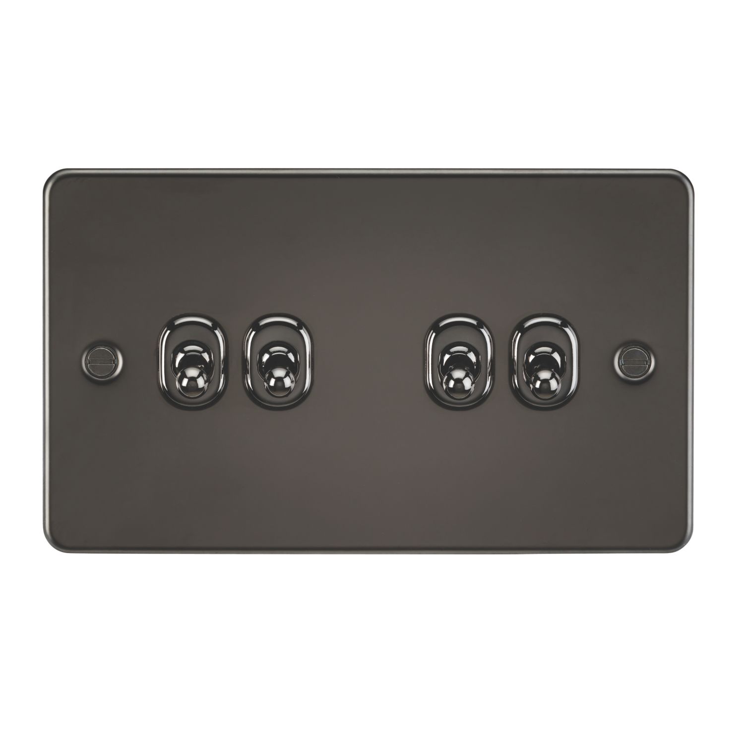 Knightsbridge 10AX 4-Gang 2-Way Light Switch Gunmetal (983TX)