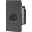 British General  Modular Coaxial TV Socket Grey