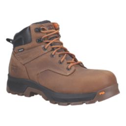 Timberland Pro Titan 6" Size 10.5  Brown Waterproof  Safety Boots