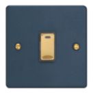 Varilight  20A 1-Gang 2-Pole Control Switch Midnight Blue with LED with Colour-Matched Inserts