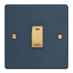 Varilight  20A 1-Gang 2-Pole Control Switch Midnight Blue with LED with Colour-Matched Inserts