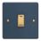 Varilight  20A 1-Gang 2-Pole Control Switch Midnight Blue with LED with Colour-Matched Inserts