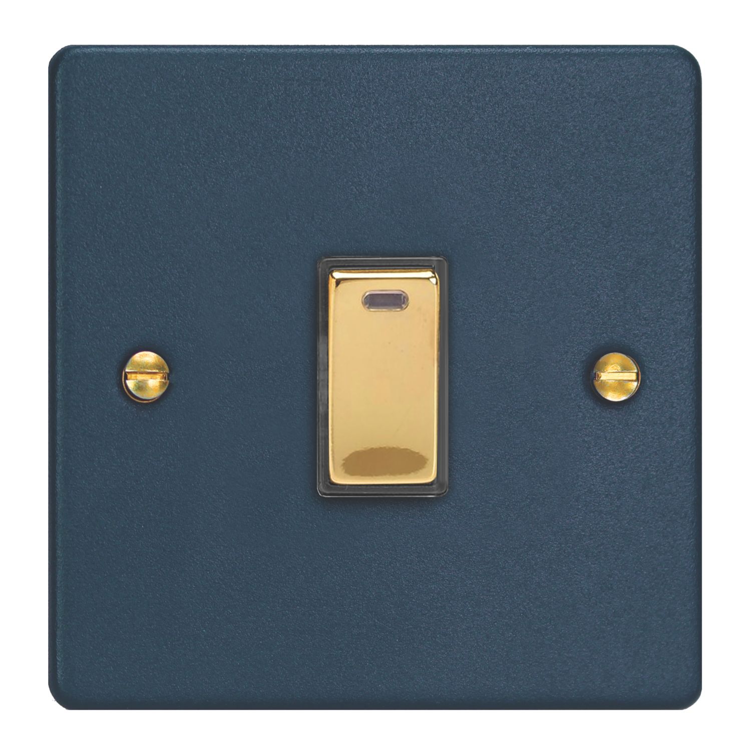 Varilight 20A 1-Gang 2-Pole Control Switch Midnight Blue with LED with Colour-Matched Inserts (983YT)