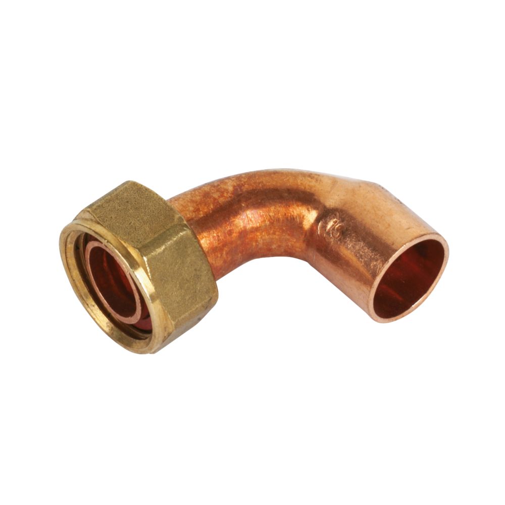 Endex Copper End Feed Angled Tap Connector 15mm x 1/2" Screwfix