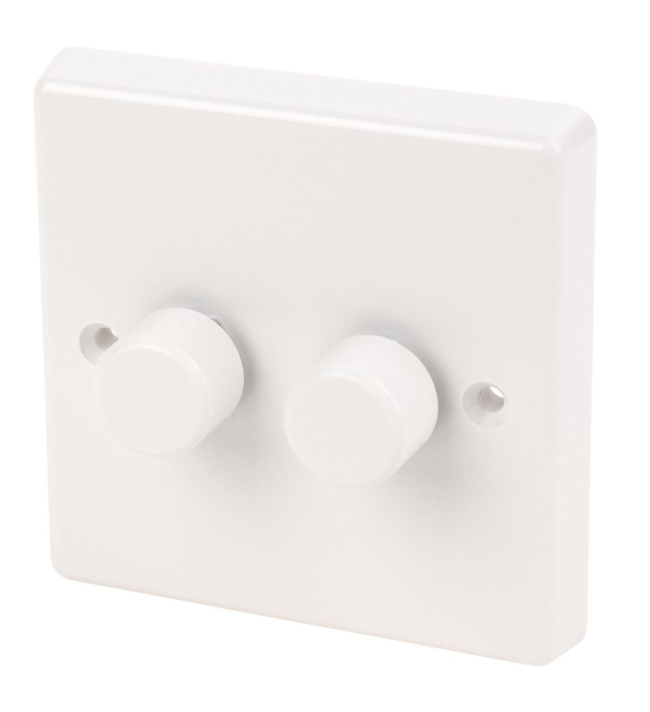 Varilight V-Pro 2-Gang 2-Way LED Dimmer Switch  White