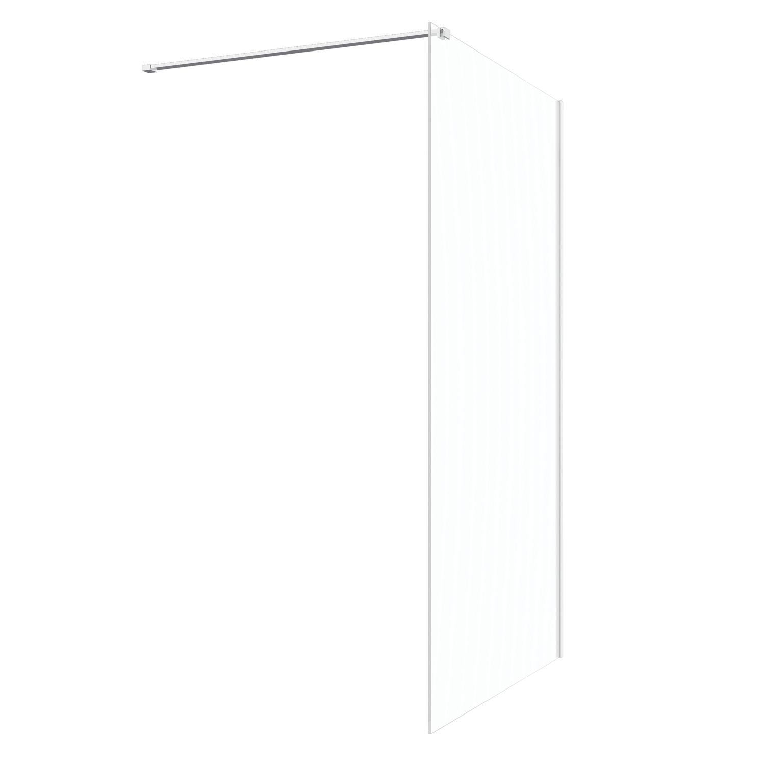 Palermo Semi-Framed Showerwall Glass Chrome 1400mm x 1950mm (984AE)