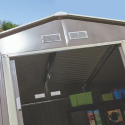 Rowlinson Trentvale 10' x 7' 6" (Nominal) Apex Metal Shed Light Grey
