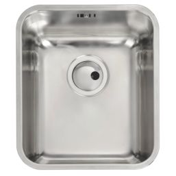 Abode Matrix R50 1 Bowl  Brushed Stainless Steel Sink 370mm x 430mm