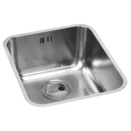 Abode Matrix R50 1 Bowl  Brushed Stainless Steel Sink 370mm x 430mm