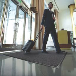 COBA Cosmo Entrance Mat Grey/Black 1.5m x 0.9m x 8mm
