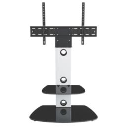 AVF Lucerne FSL700LUCSW TV Stand Satin White Body/Black Glass