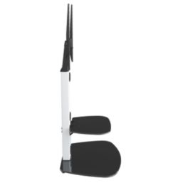 AVF Lucerne FSL700LUCSW TV Stand Satin White Body/Black Glass