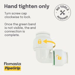 Flomasta  Plastic Push-Fit Reducing 90° Elbow 22mm x 15mm
