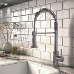 ETAL Contra  Pull-Out Kitchen Mixer Tap Brushed Steel
