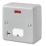MK Metal-Clad Plus 13A Unswitched Metal Clad Fused Spur & Flex Outlet with Neon Aluminium with White Inserts