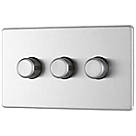LAP  3-Gang 2-Way LED Dimmer Switch  Brushed Stainless Steel