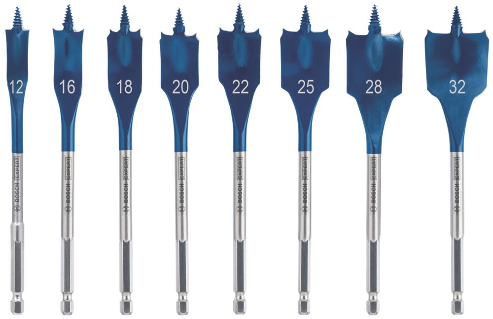 Spade drill outlet bits