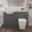 Alaska Bathroom Fitted Furniture Pack LH Vanity with Basin Dark Grey Matt 1244mm x 355mm x 997mm