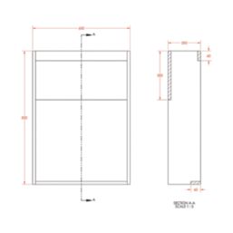 Alaska Bathroom Fitted Furniture Pack LH Vanity with Basin Dark Grey Matt 1244mm x 355mm x 997mm