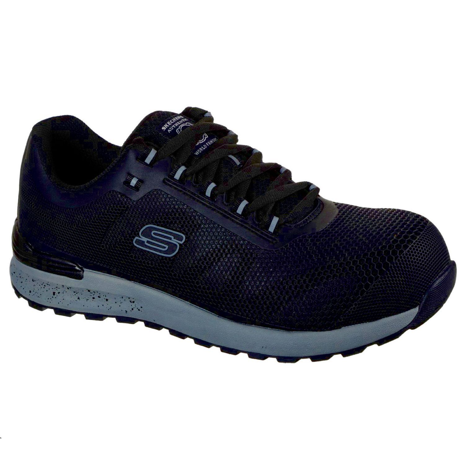 Skechers Bulklin Bragoo Size 8 Black Safety Trainers (984PR)