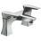 Bristan Hourglass Chrome 106mm Deck Mounted Lever 2 Tap Holes Bath Mixer Tap