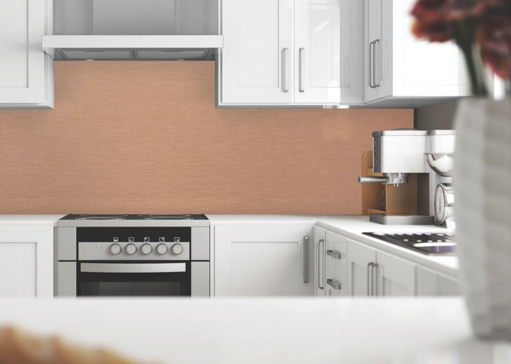 Splashwall  Brushed Copper Matt MDF Splashback 2420mm x 1220mm x 9mm