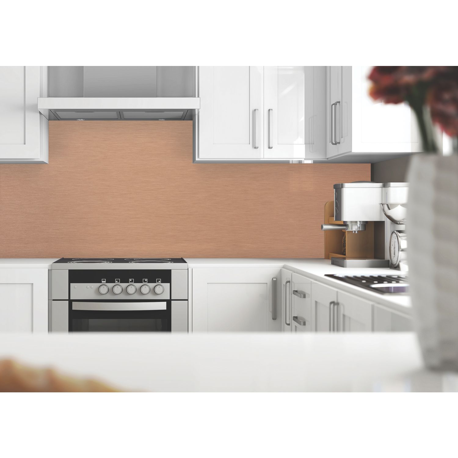 Splashwall Brushed Copper Matt MDF Splashback 2420mm x 1220mm x 9mm (984RJ)