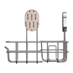 Swirl Caldew 1-Tier Bathroom Corner Shower Basket Chrome