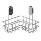 Swirl Caldew 1-Tier Bathroom Corner Shower Basket Chrome