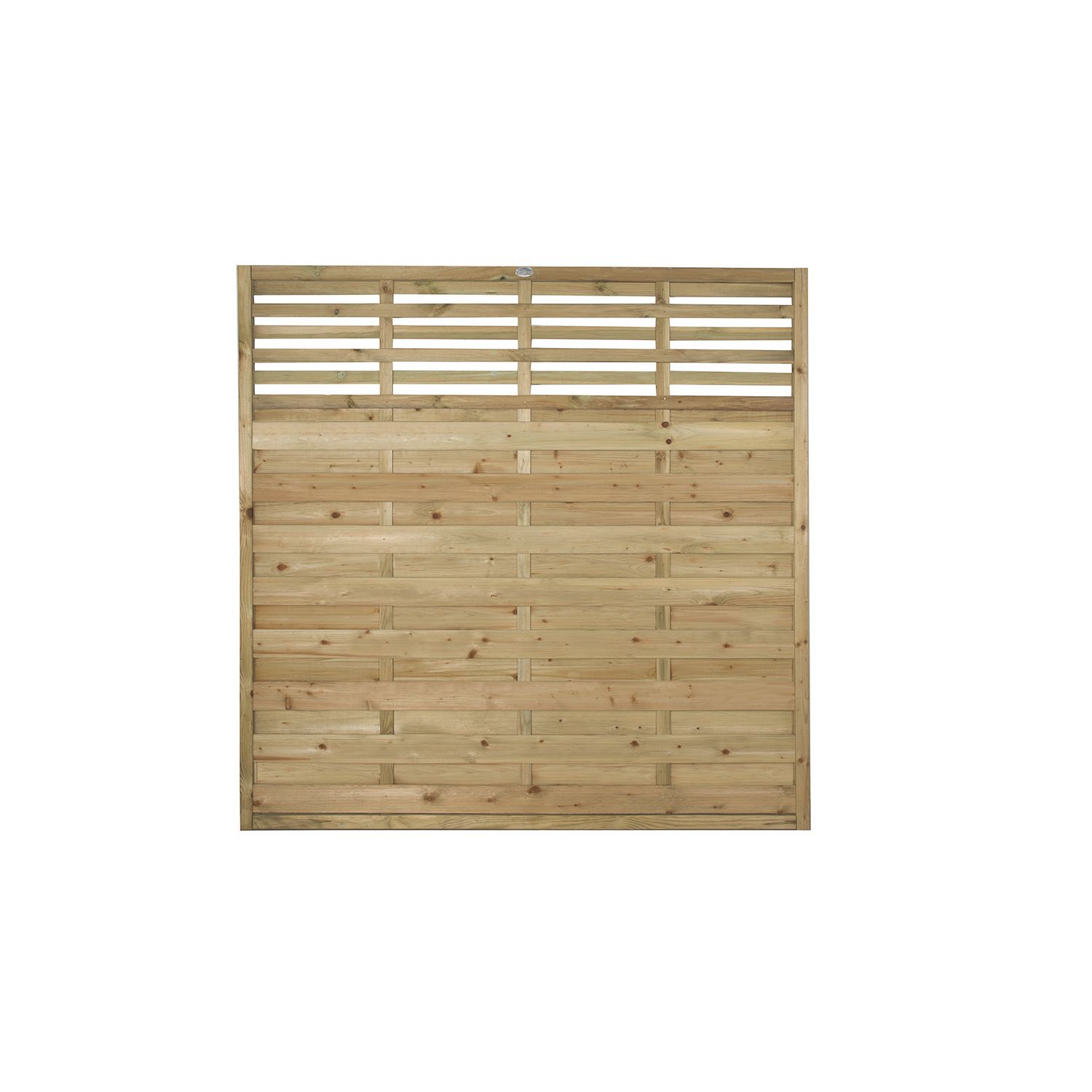 Forest Kyoto Slatted Top Fence Panels Natural Timber 6' x 6' Pack of 9 (9857K)