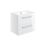 Ohio 2-Drawer Bathroom Vanity Unit with Ceramic Basin Gloss White 610mm x 460mm x 518mm