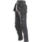 Hard Yakka Toughmaxx Lite Holster Work Trousers Black 32" W 32.5" L