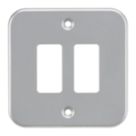 Knightsbridge  2-Module Grid Metal Clad Faceplate