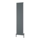 Reina Piatto Single 1800mm x 445mm 3437BTU Anthracite Vertical Designer Radiator