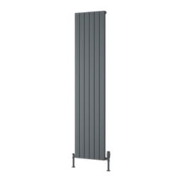 Reina Piatto Single 1800mm x 445mm 3437BTU Anthracite Vertical Designer Radiator