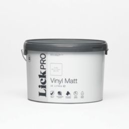 LickPro  10Ltr Pure Brilliant White Vinyl Matt Emulsion  Paint