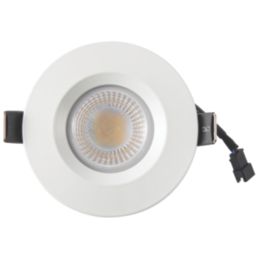 4lite  Fixed  Fire Rated LED CCT Downlight Matt White 7W 720lm 6 Pack