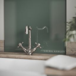 Laura Ashley  Metallic Fern Kitchen Splashback 600mm x 750mm x 6mm