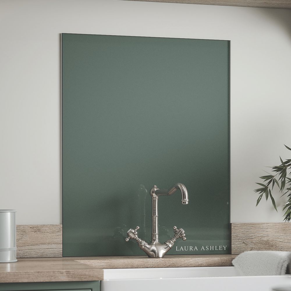 Laura Ashley  Metallic Fern Kitchen Splashback 600mm x 750mm x 6mm