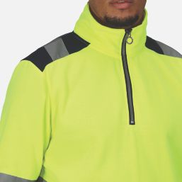 Regatta Pro Hi-Vis 1/4 Zip Fleece Yellow/Navy X Large 50" Chest
