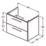 Ideal Standard i.life B Wall Hung Vanity Unit with Black Handles & Basin Matt White 800mm x 505mm x 630mm